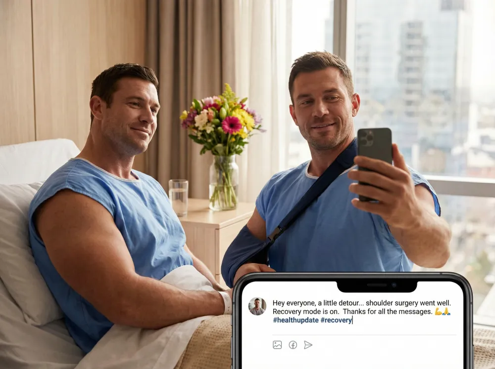 Representing celebrity transparency about health updates