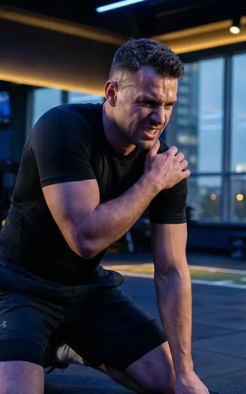 Representing the type of separated shoulder injury sustained by Channing Tatum