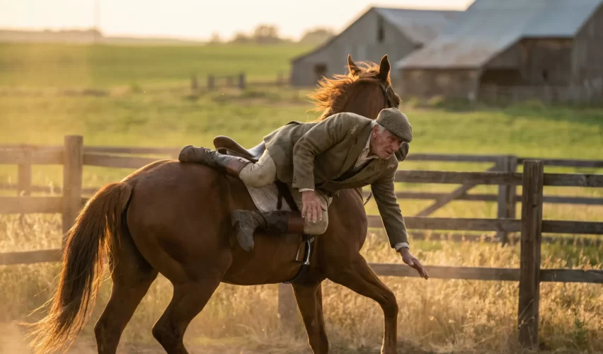 The type of accident that led to William Shatner's shoulder injury