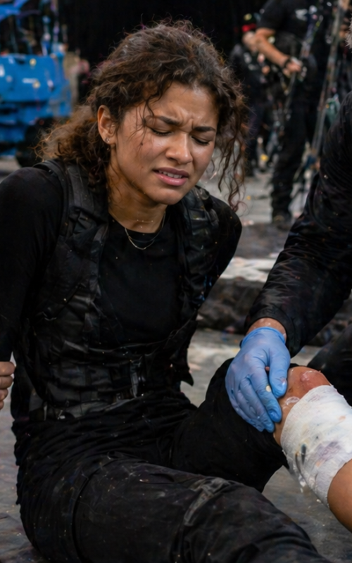 Medical aid on a film set