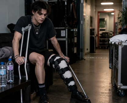 Rock singer recovering from leg injury after motorcycle accident