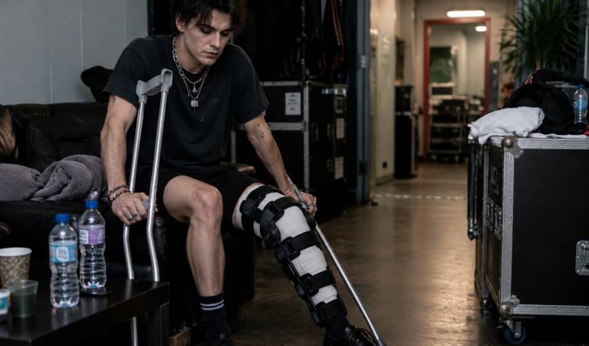 Rock singer recovering from leg injury after motorcycle accident