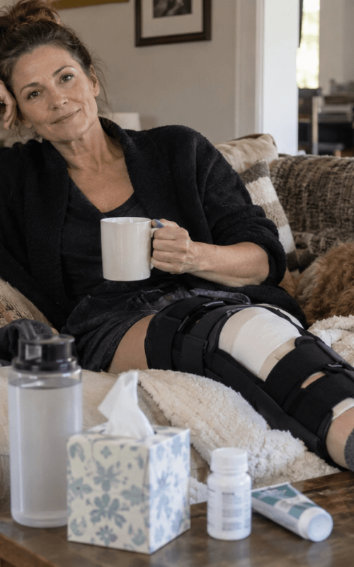 Actress recovering from fractured kneecap after cold plunge accident