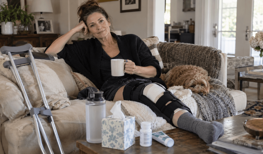 Actress recovering from fractured kneecap after cold plunge accident