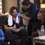 Folk rock singer recovering backstage after onstage collapse